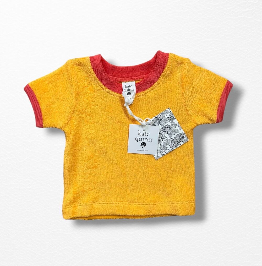 NWT Organic Retro Terry Ringer Tee, 0-3 Months